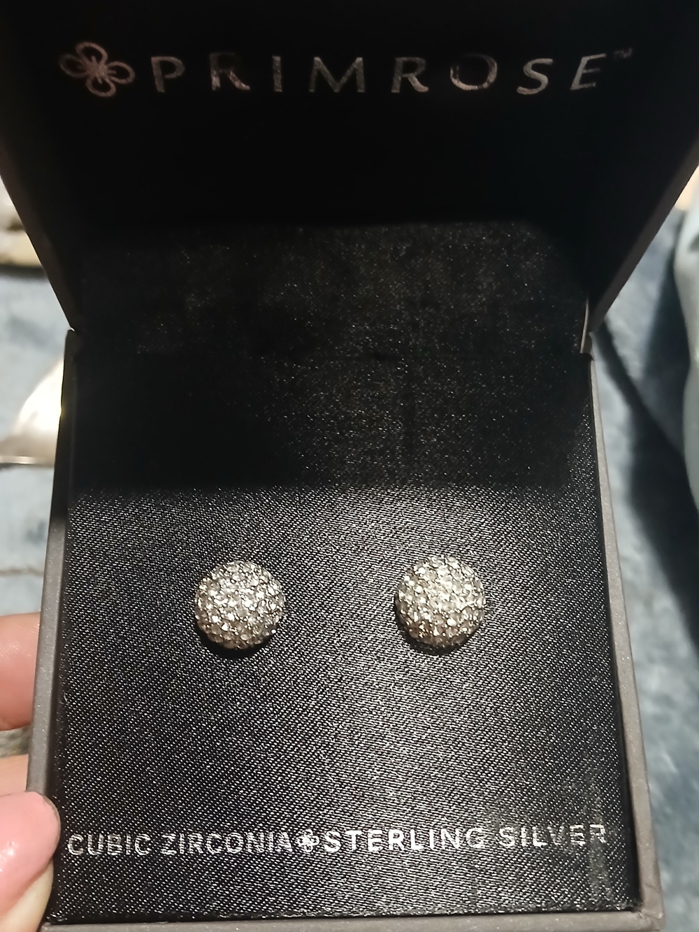 Primrose Sterling Silver Cubic Zirconia Pavé Stud Earrings - Silver